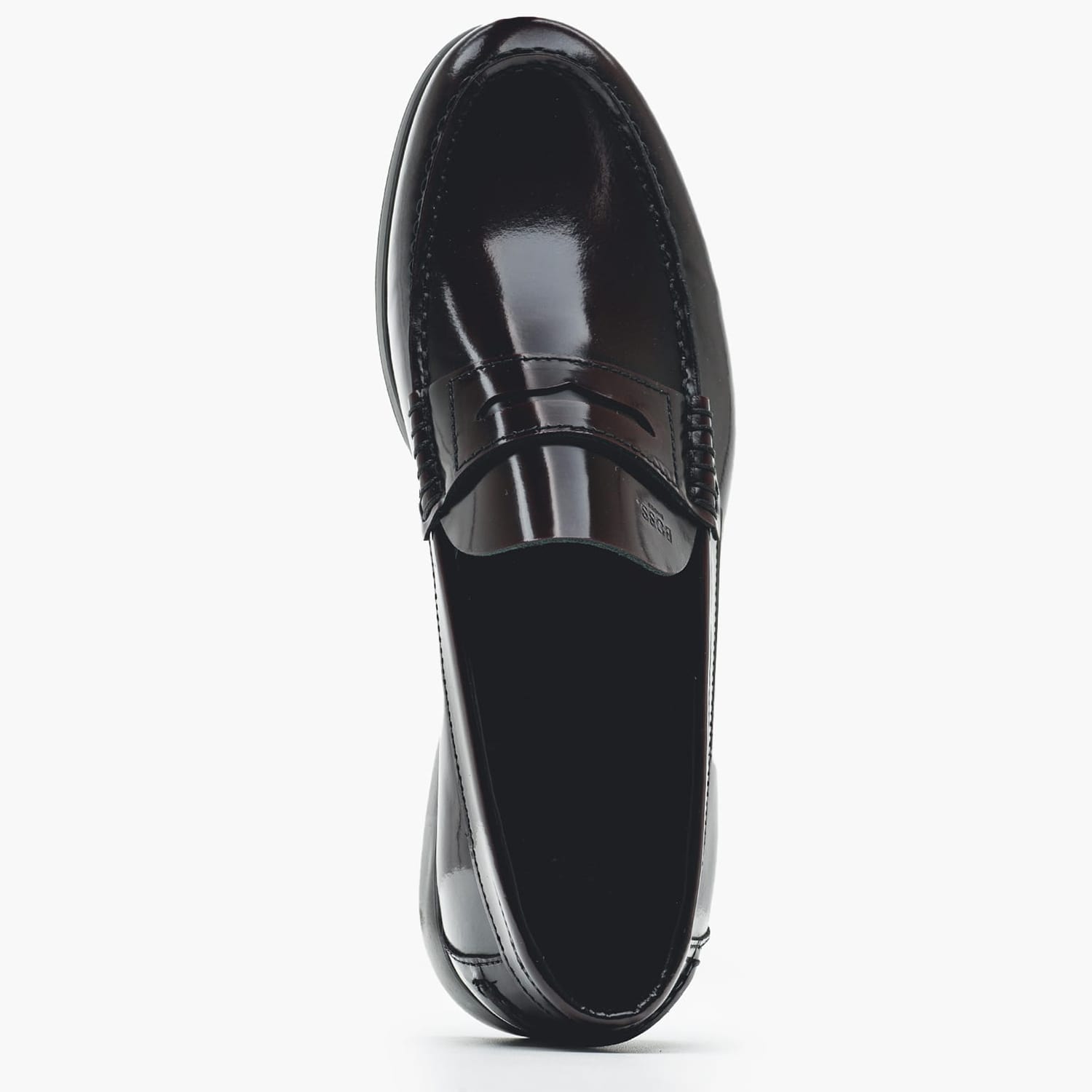 Ανδρικά Μοκασίνια B6487 Μπορντό Δέρμα Boss shoes