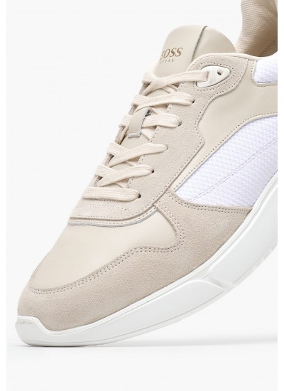 Ανδρικά Παπούτσια Casual Powercourt.124 Άσπρο Δέρμα Lacoste
