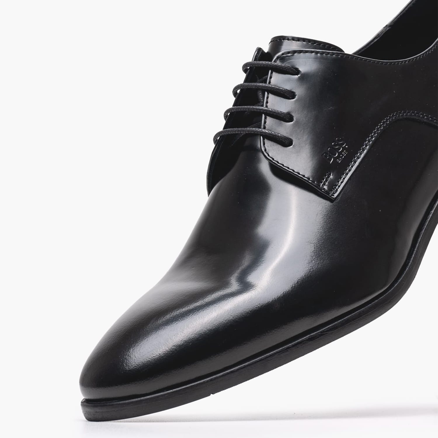 Ανδρικά Παπούτσια Δετά B7513.FLO Μαύρο Δέρμα Boss shoes