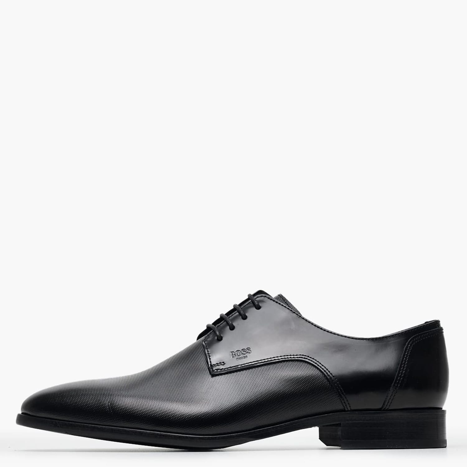 Ανδρικά Παπούτσια Δετά B7513.Point Μαύρο Δέρμα Boss shoes