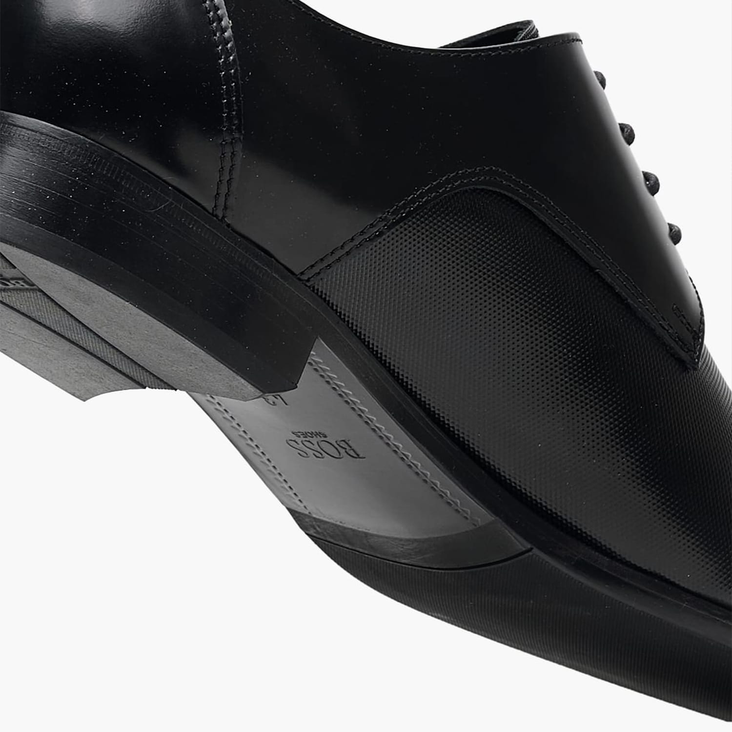 Ανδρικά Παπούτσια Δετά B7513.Point Μαύρο Δέρμα Boss shoes Ανδρικά Παπούτσια Δετά B7513.Point Μαύρο Δέρμα Boss shoes