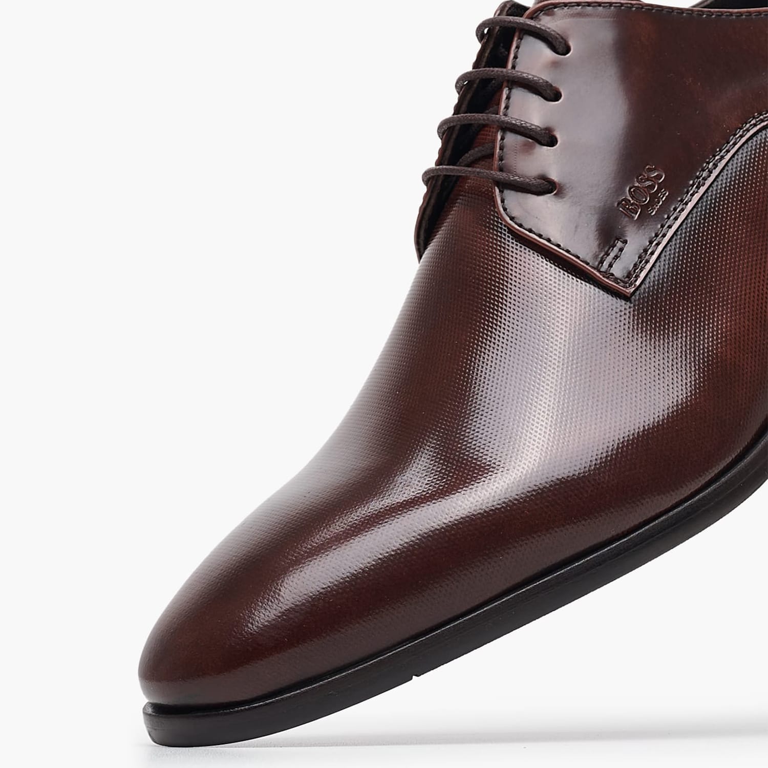 Ανδρικά Παπούτσια Δετά B7513.Point Καφέ Δέρμα Boss shoes