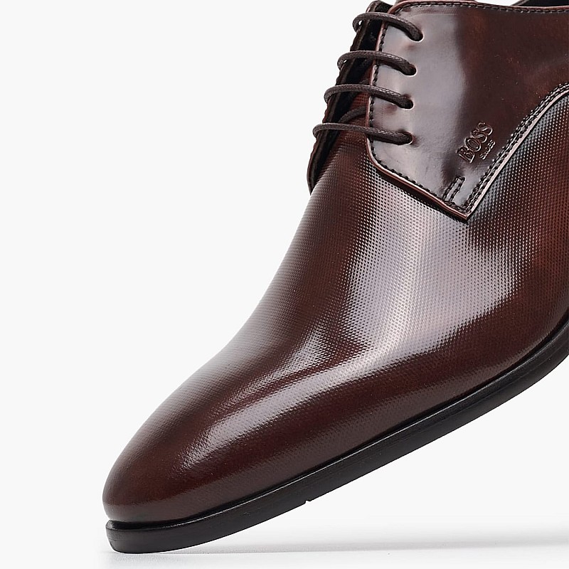Ανδρικά Παπούτσια Δετά B7513.Point Καφέ Δέρμα Boss shoes