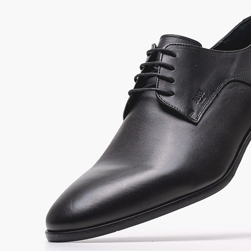 Ανδρικά Παπούτσια Δετά B7513 Μαύρο Δέρμα Boss shoes