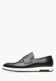 Ανδρικά Μοκασίνια B7537 Μαύρο Δέρμα Boss shoes