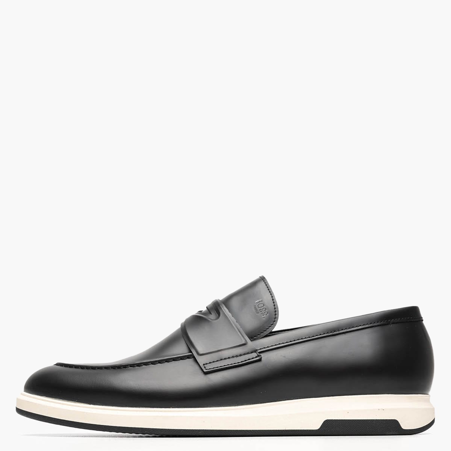 Ανδρικά Μοκασίνια B7537 Μαύρο Δέρμα Boss shoes