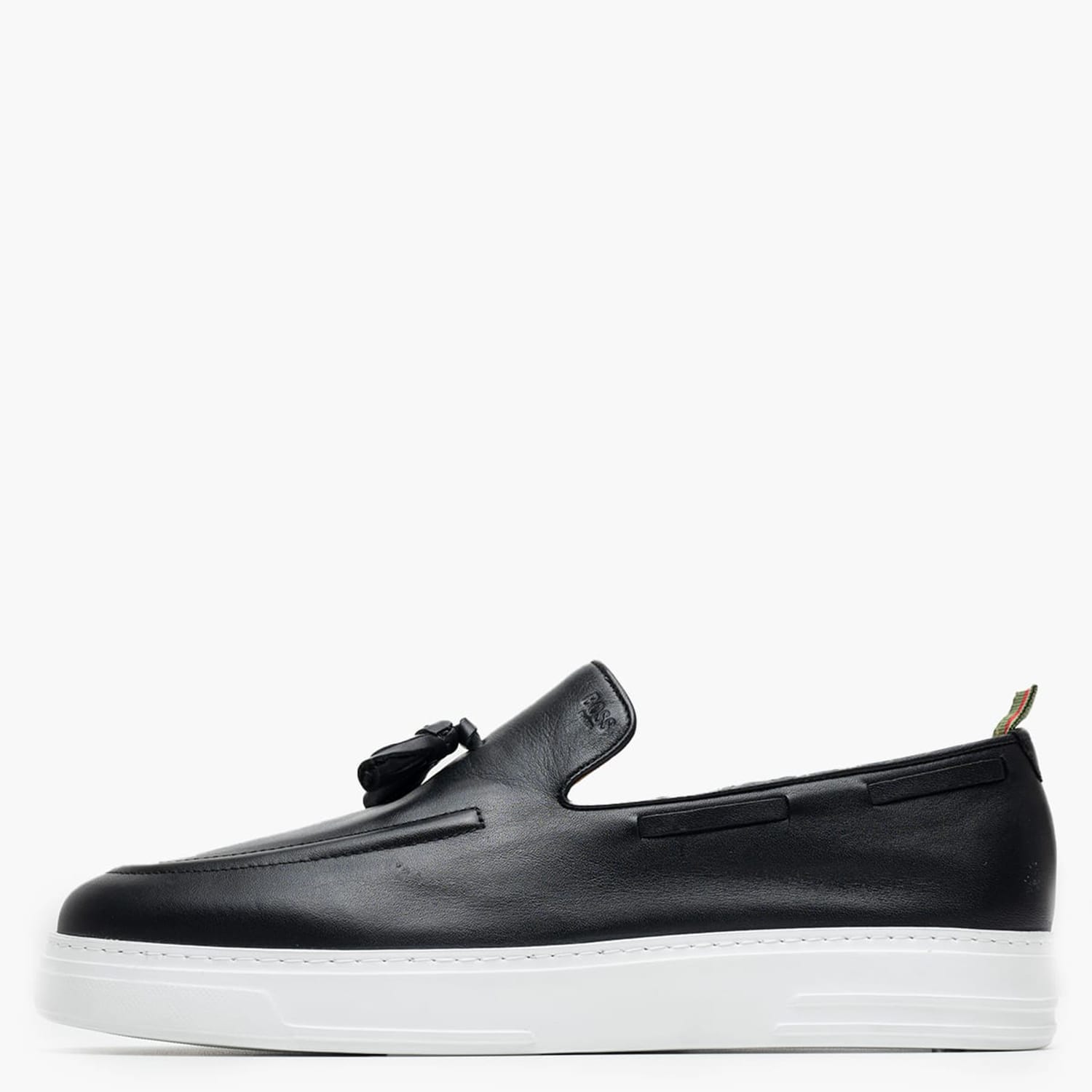 Men Moccasins B7686.Lea Black Leather Boss shoes