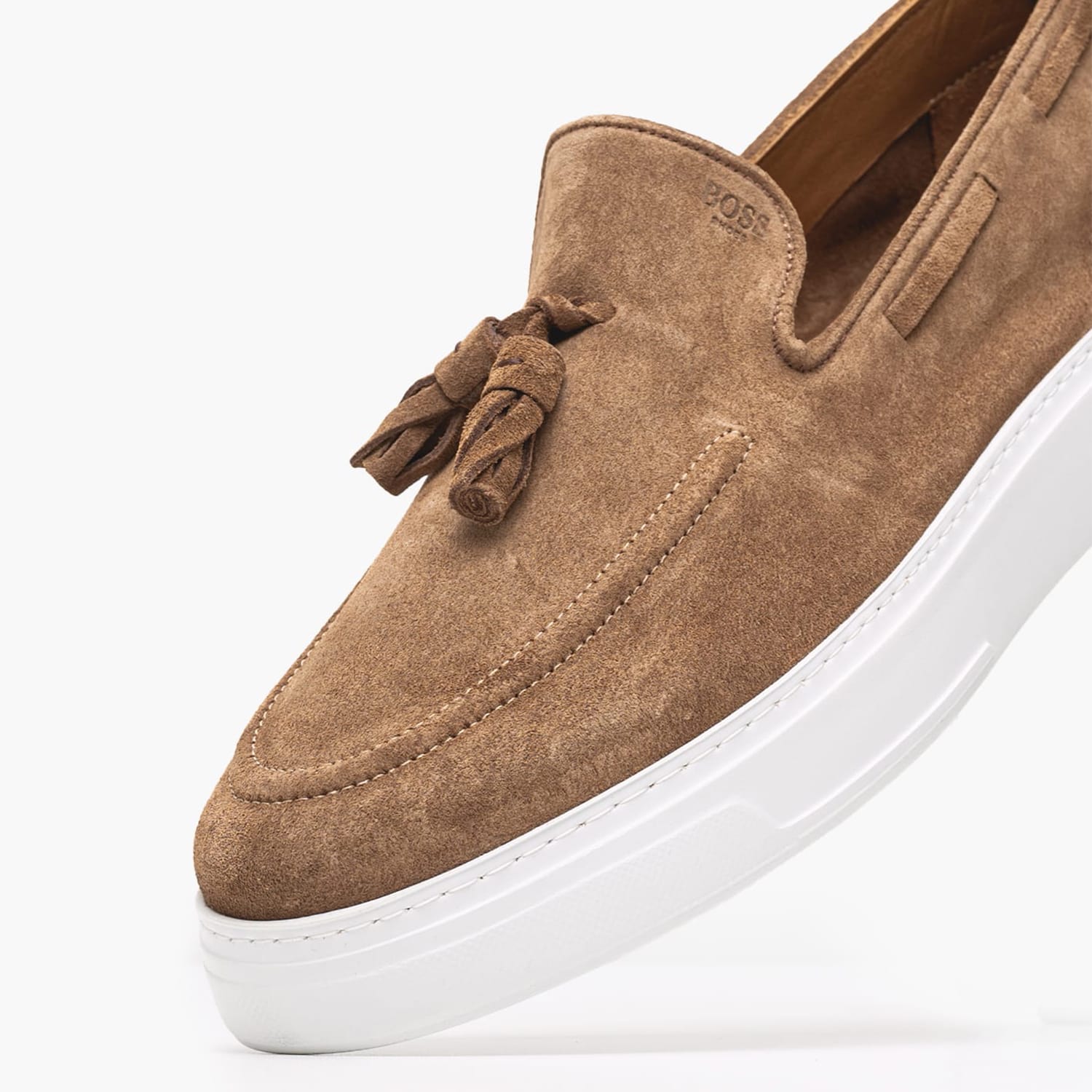 Ανδρικά Μοκασίνια B7686 Ταμπά Δέρμα Καστόρι Boss shoes