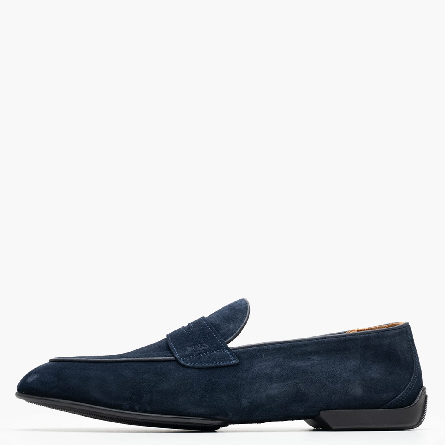 Ανδρικά Μοκασίνια B7729 Μπλε Δέρμα Καστόρι Boss shoes