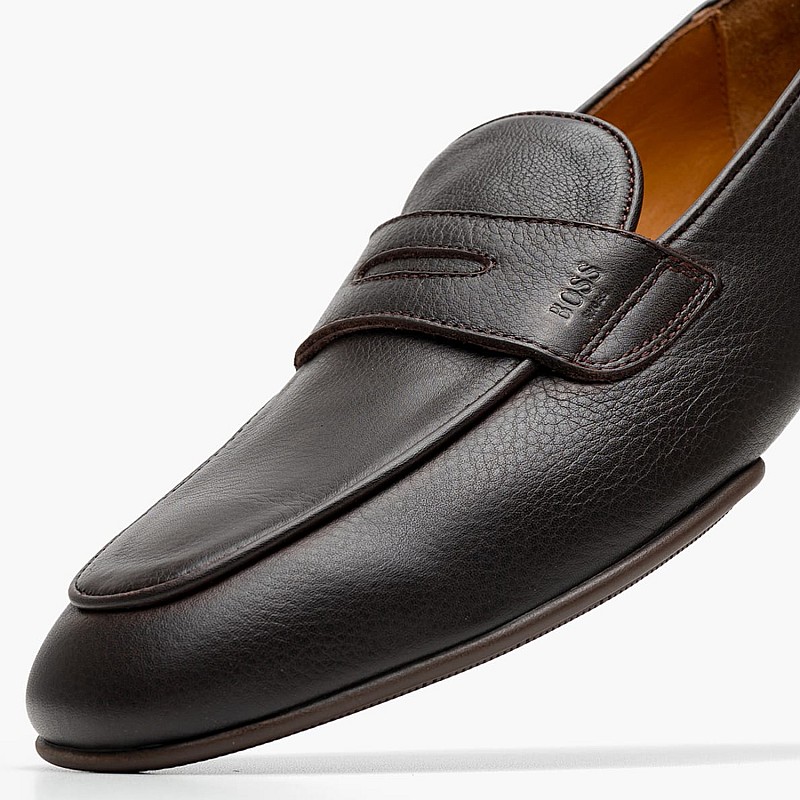 Ανδρικά Μοκασίνια B7729 Καφέ Δέρμα Boss shoes