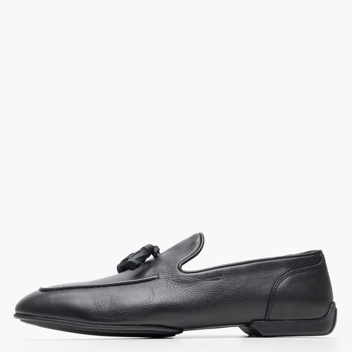 Men Moccasins B7730 Black Leather Boss shoes