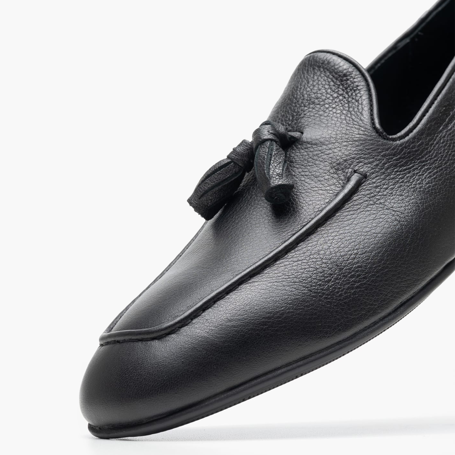 Men Moccasins B7730 Black Leather Boss shoes