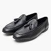 Men Moccasins B7730 Black Leather Boss shoes