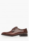 Ανδρικά Παπούτσια Δετά B7733.Point Ταμπά Δέρμα Boss shoes