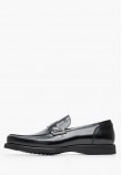 Men Moccasins B7745 Black Leather Boss shoes