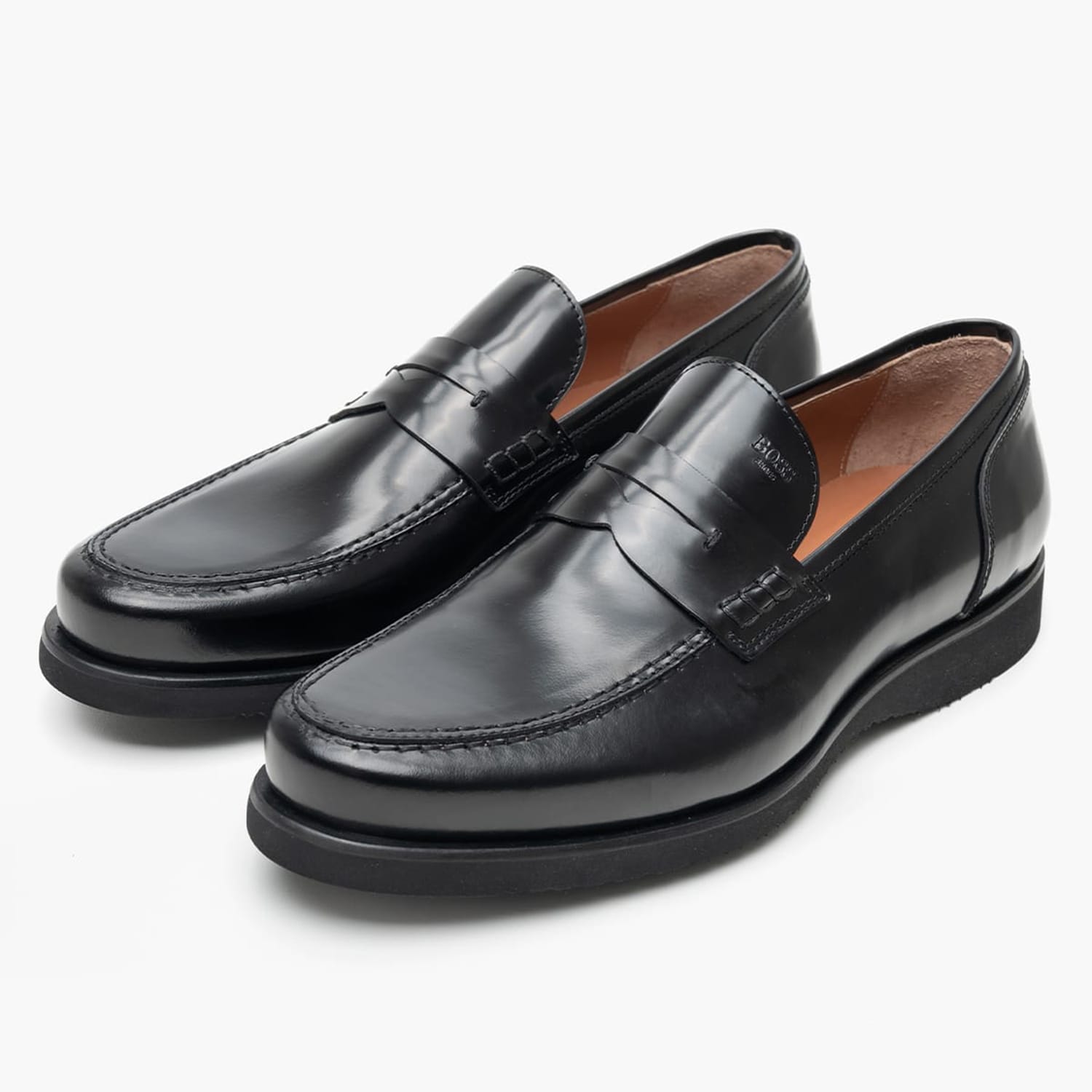 Men Moccasins B7745 Black Leather Boss shoes Men Moccasins B7745 Black Leather Boss shoes