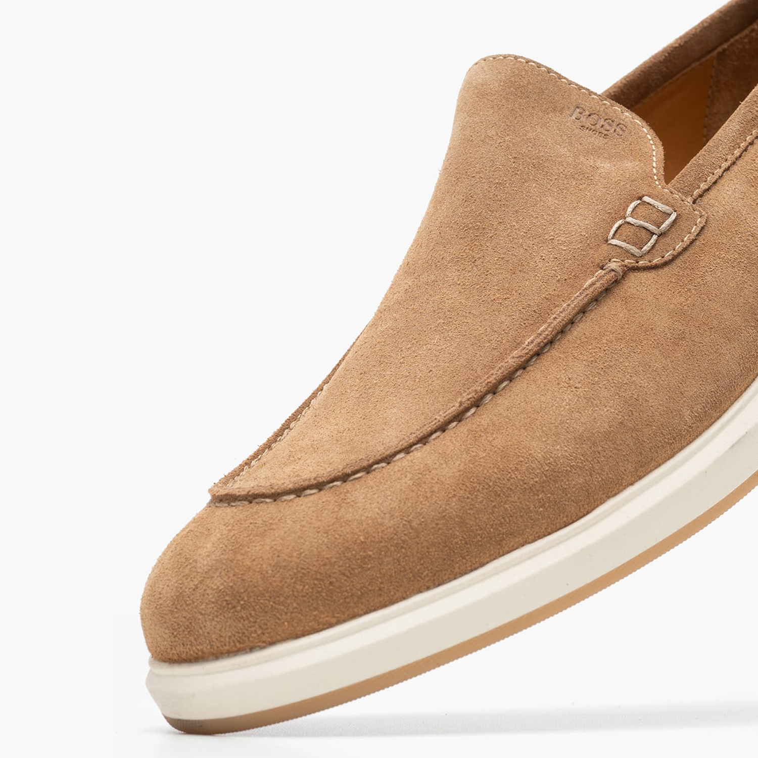 Ανδρικά Μοκασίνια B7762 Ταμπά Δέρμα Καστόρι Boss shoes