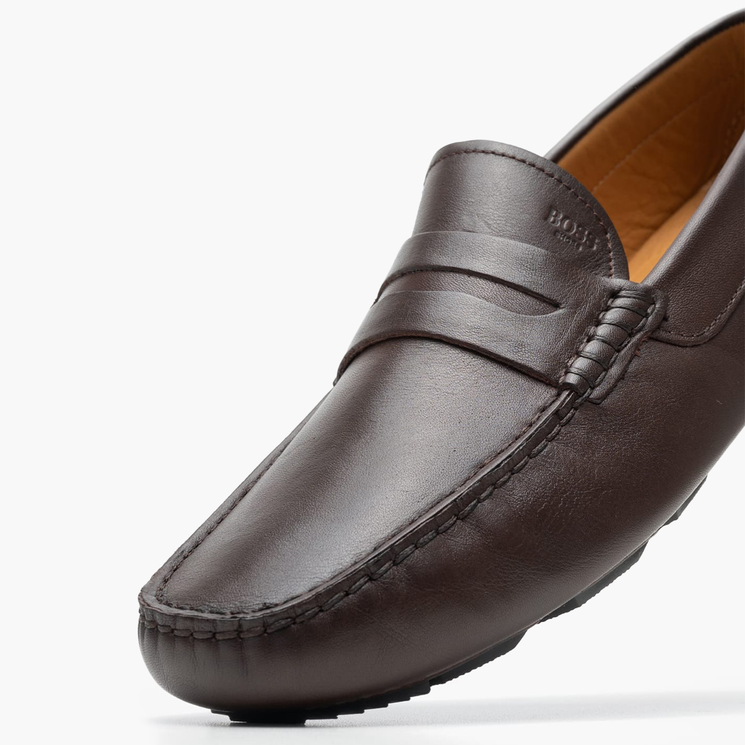 Ανδρικά Μοκασίνια B7768 Καφέ Δέρμα Boss shoes