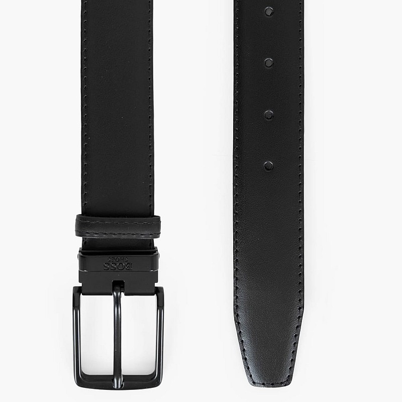 Men Belts BB003 Black Leather Boss shoes