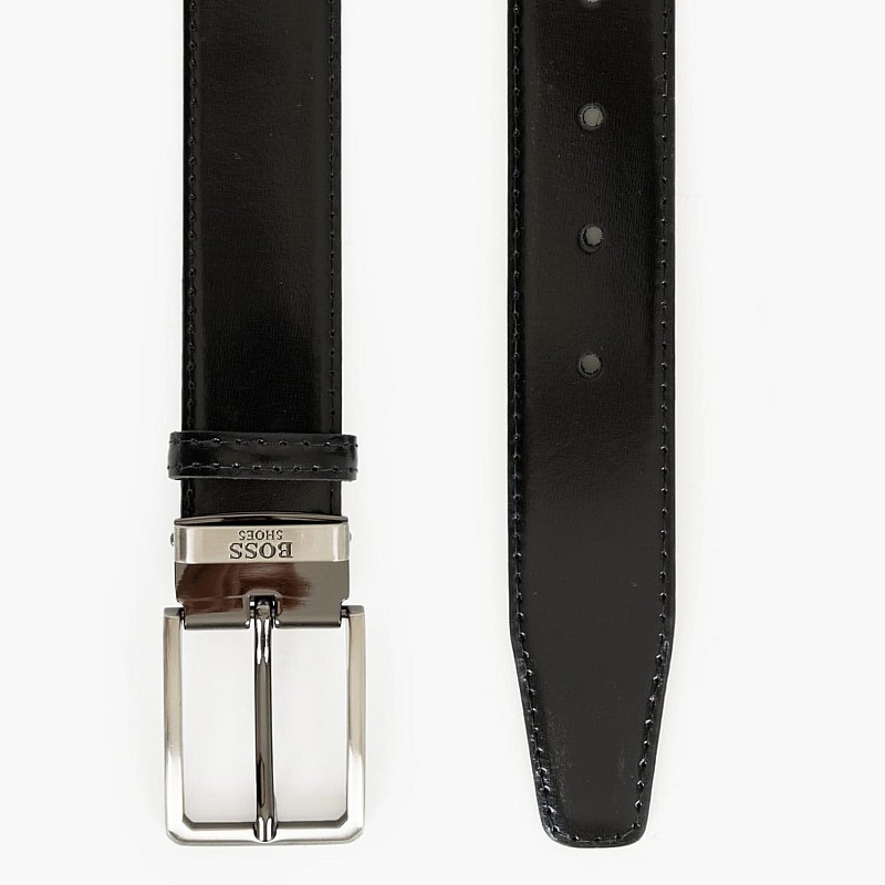 Men Belts BB006 Black Leather Boss shoes