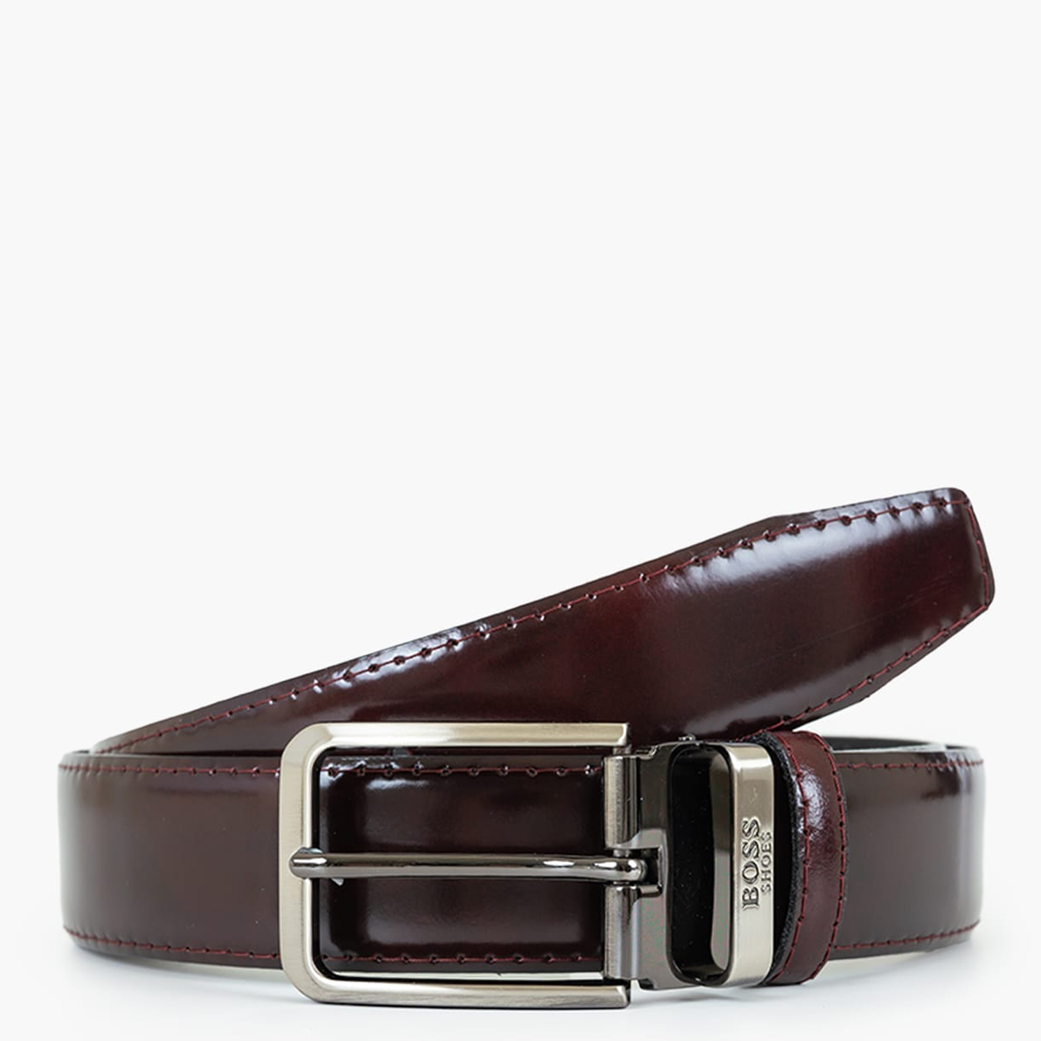 Ανδρικές Ζώνες BB007 Μπορντό Δέρμα Boss shoes