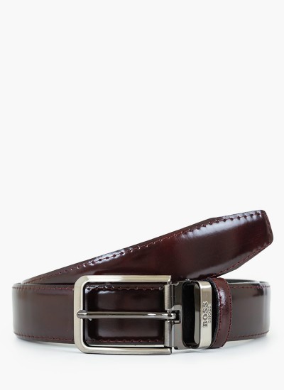 Ανδρικές Ζώνες ZB010 Μπλε Δέρμα Λουστρίνι Boss shoes