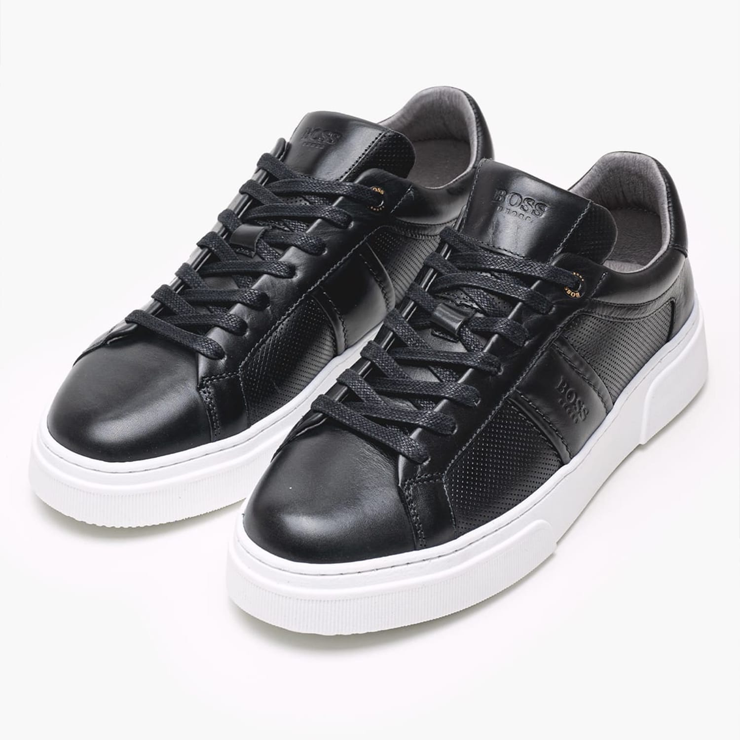 Men Casual Shoes BC340 Black Leather Boss shoes Men Casual Shoes BC340 Black Leather Boss shoes