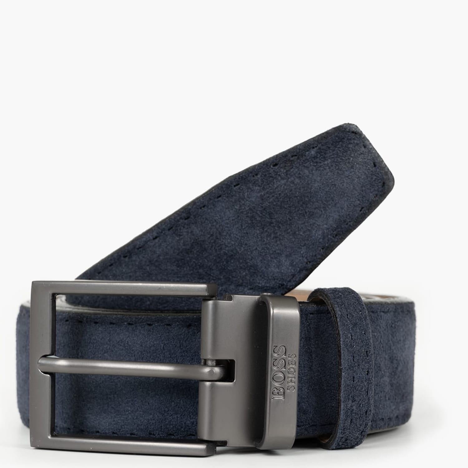 Ανδρικές Ζώνες BB017.B Μπλε Δέρμα Καστόρι Boss shoes