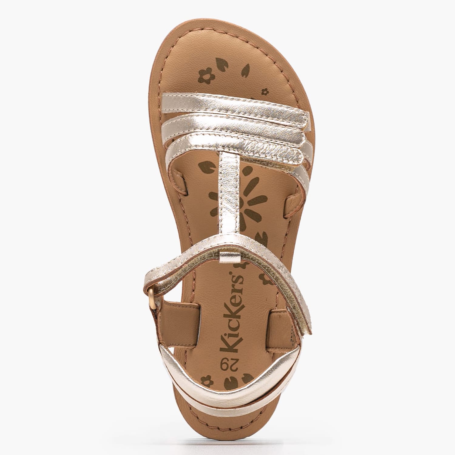 Kids Flip Flops & Sandals Diamanto.Or Gold Leather Kickers Kids Flip Flops & Sandals Diamanto.Or Gold Leather Kickers
