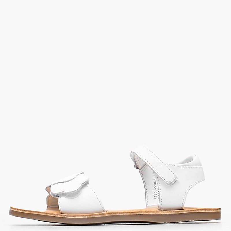 Kids Flip Flops & Sandals Dyastar White Leather Kickers