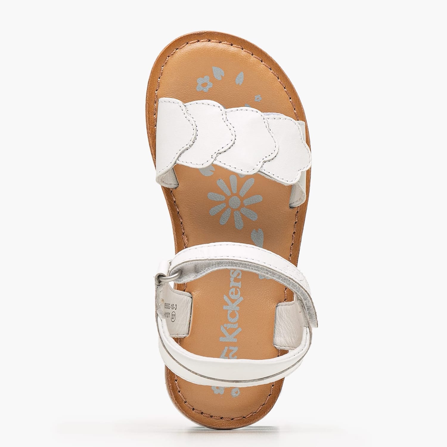 Kids Flip Flops & Sandals Dyastar White Leather Kickers Kids Flip Flops & Sandals Dyastar White Leather Kickers