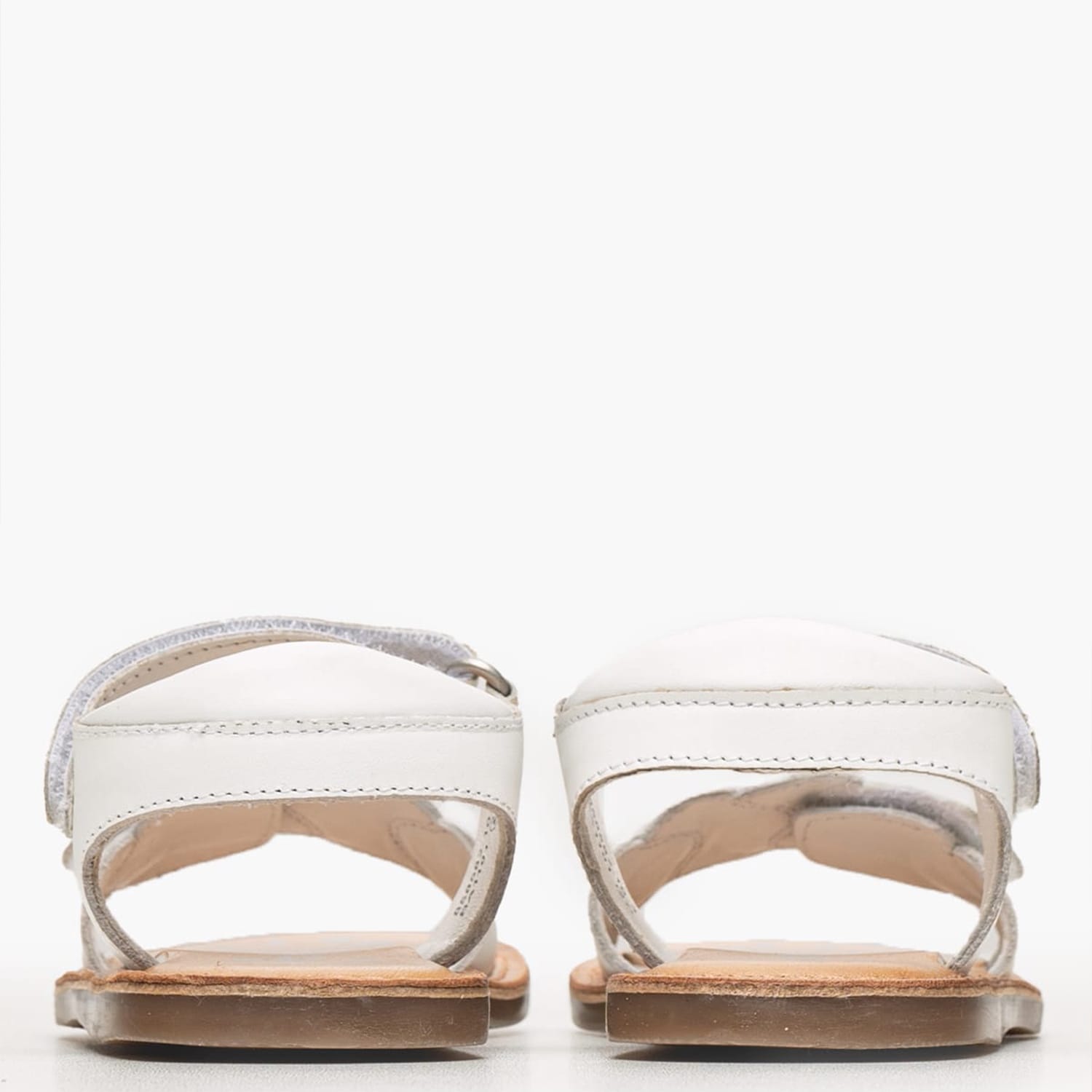 Kids Flip Flops & Sandals Dyastar White Leather Kickers Kids Flip Flops & Sandals Dyastar White Leather Kickers