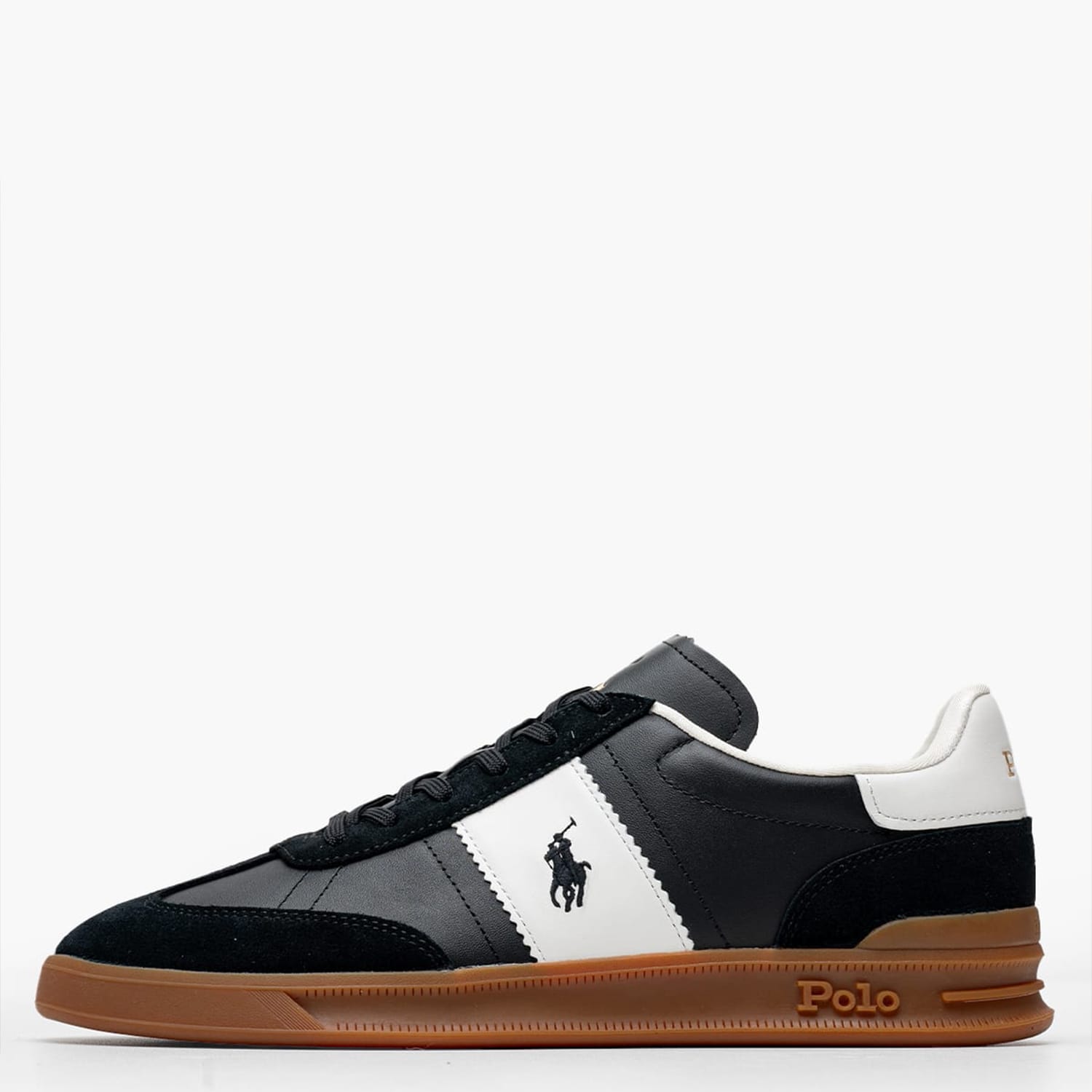Ανδρικά Παπούτσια Casual Aera.Pp Μαύρο Δέρμα Καστόρι Ralph Lauren