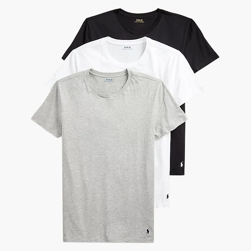 Men T-Shirts Crew.3Pack Multi Cotton Ralph Lauren