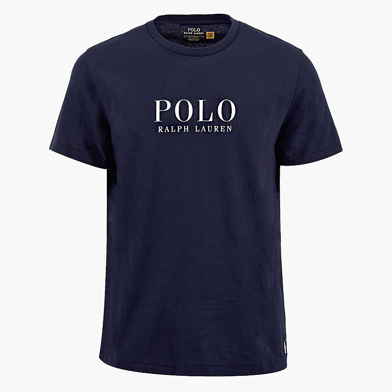 Men T-Shirts Fall.Crew DarkBlue Cotton Ralph Lauren