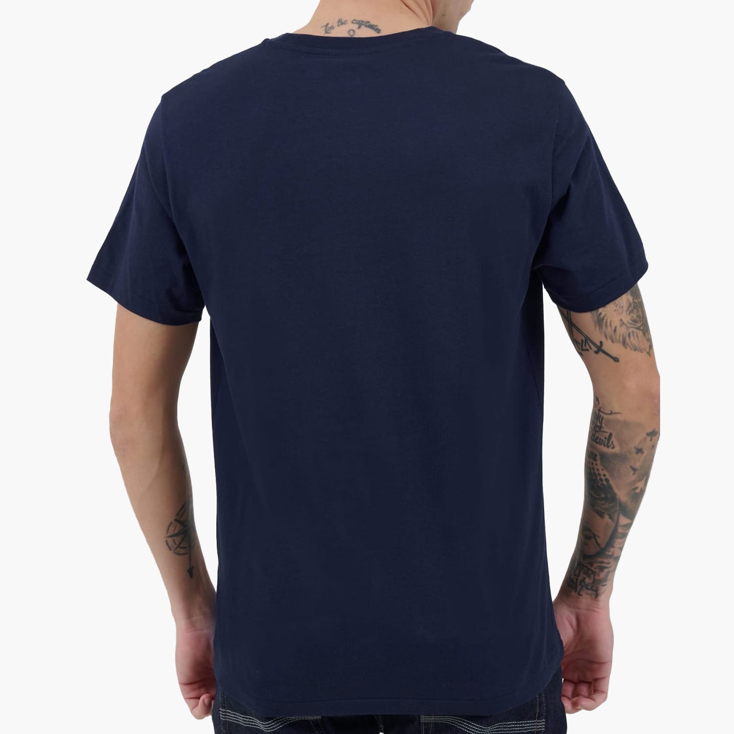 Men T-Shirts Fall.Crew DarkBlue Cotton Ralph Lauren