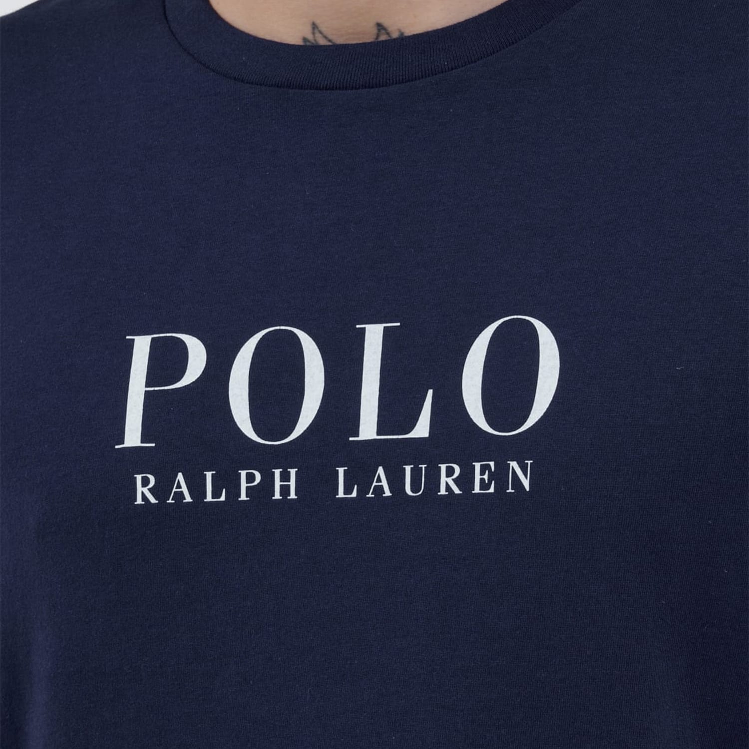 Men T-Shirts Fall.Crew DarkBlue Cotton Ralph Lauren