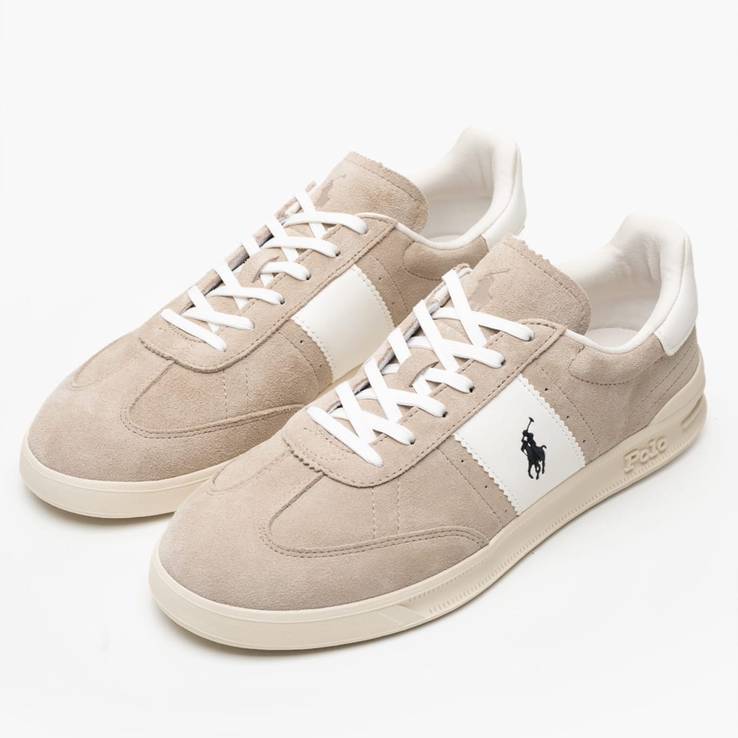 Ανδρικά Παπούτσια Casual Hrt.Aera Μπεζ Δέρμα Καστόρι Ralph Lauren