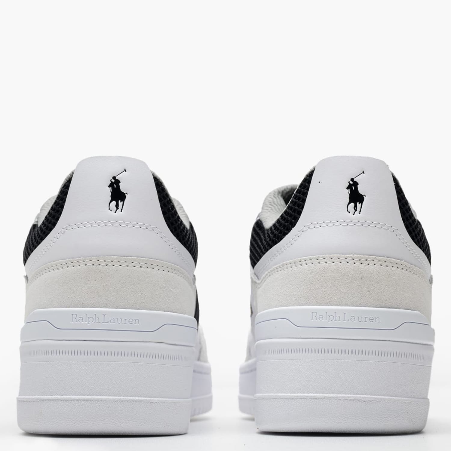 Ανδρικά Παπούτσια Casual Master.Sp Άσπρο Δέρμα-Ύφασμα Ralph Lauren