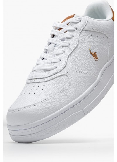 Ανδρικά Παπούτσια Casual Hrt.Sk Άσπρο Δέρμα Ralph Lauren