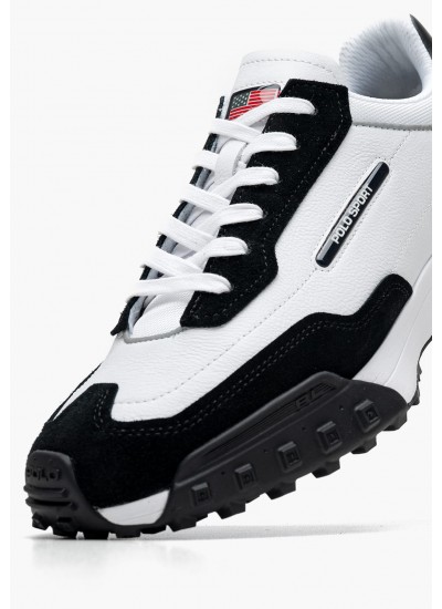 Ανδρικά Παπούτσια Casual Ps.275.B Άσπρο Δέρμα Ralph Lauren