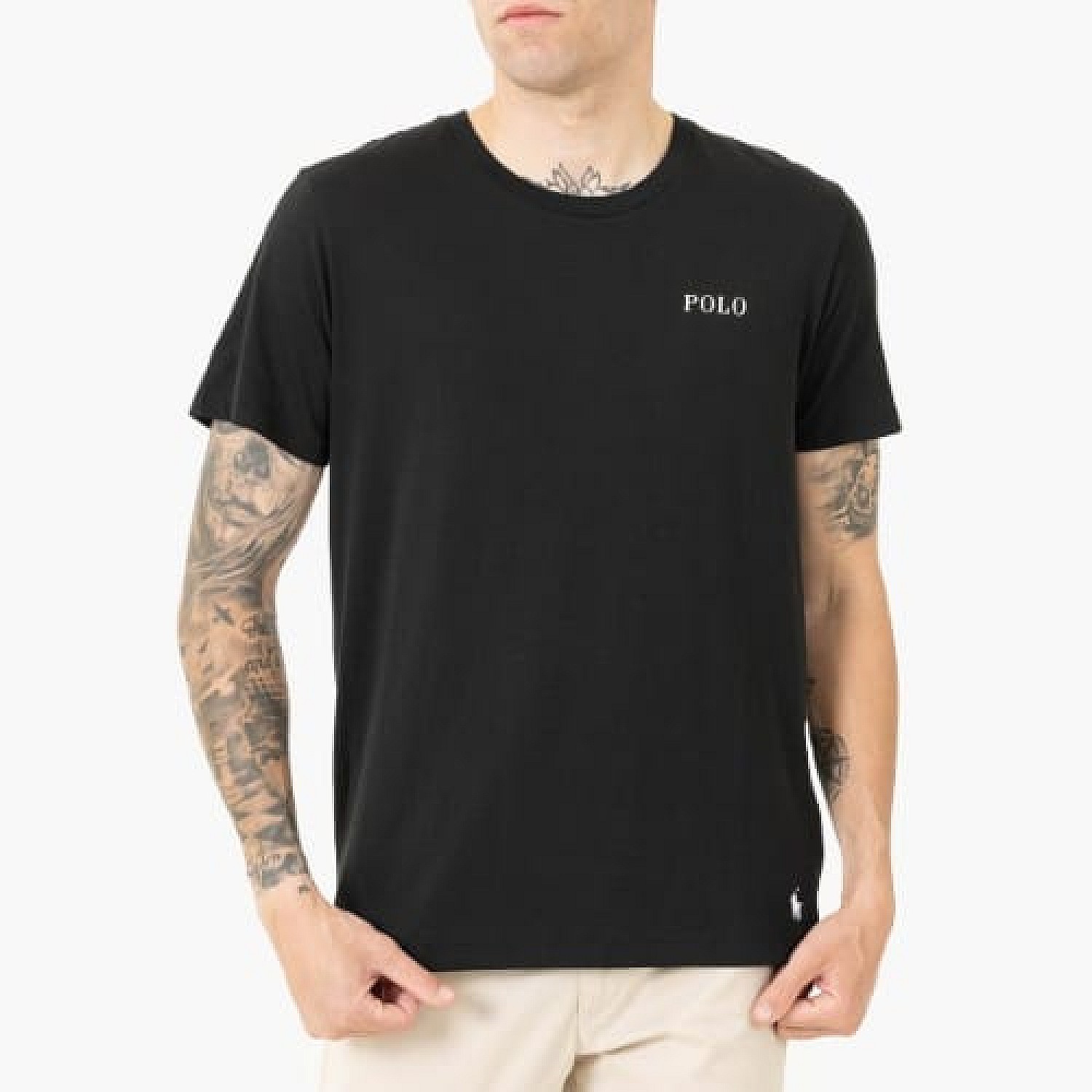 Ανδρικές Μπλούζες Sleep.Top Μαύρο Βαμβάκι Ralph Lauren