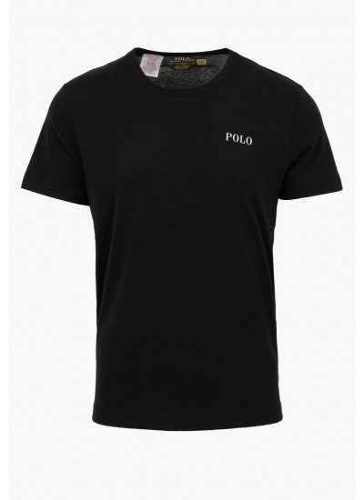 Ανδρικές Μπλούζες Sleep.Top Μαύρο Βαμβάκι Ralph Lauren