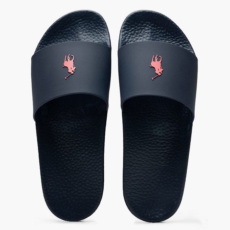 Men Flip Flops & Sandals Slide Blue Rubber Ralph Lauren