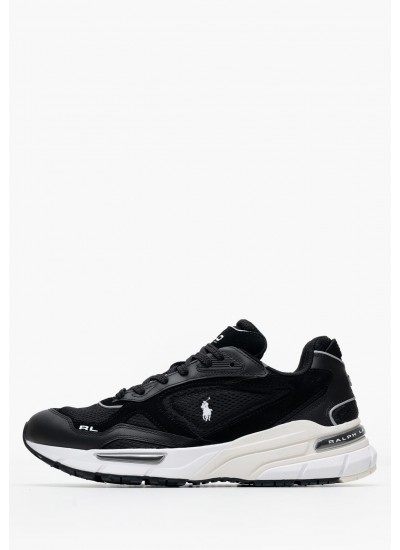 Ανδρικά Παπούτσια Casual Hanford.3 Μαύρο Δέρμα Ralph Lauren