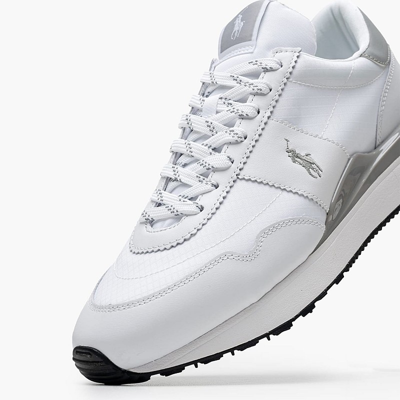 Men Casual Shoes Train.W White Leather-Fabric Ralph Lauren