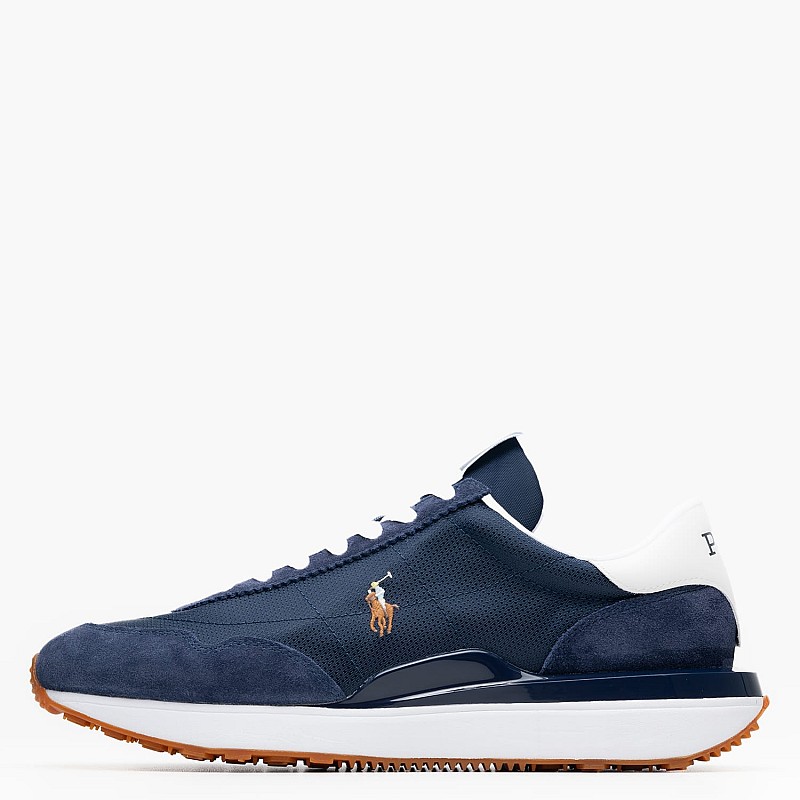 Men Casual Shoes Train89.Pp Blue Buckskin-Fabric Ralph Lauren