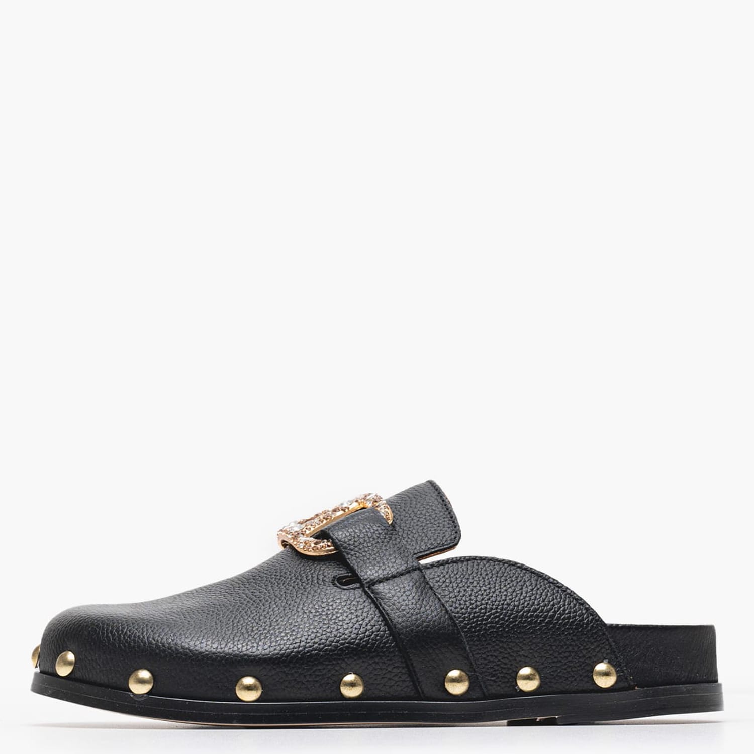 Γυναικεία Mules 5394 Μαύρο Δέρμα Alpe