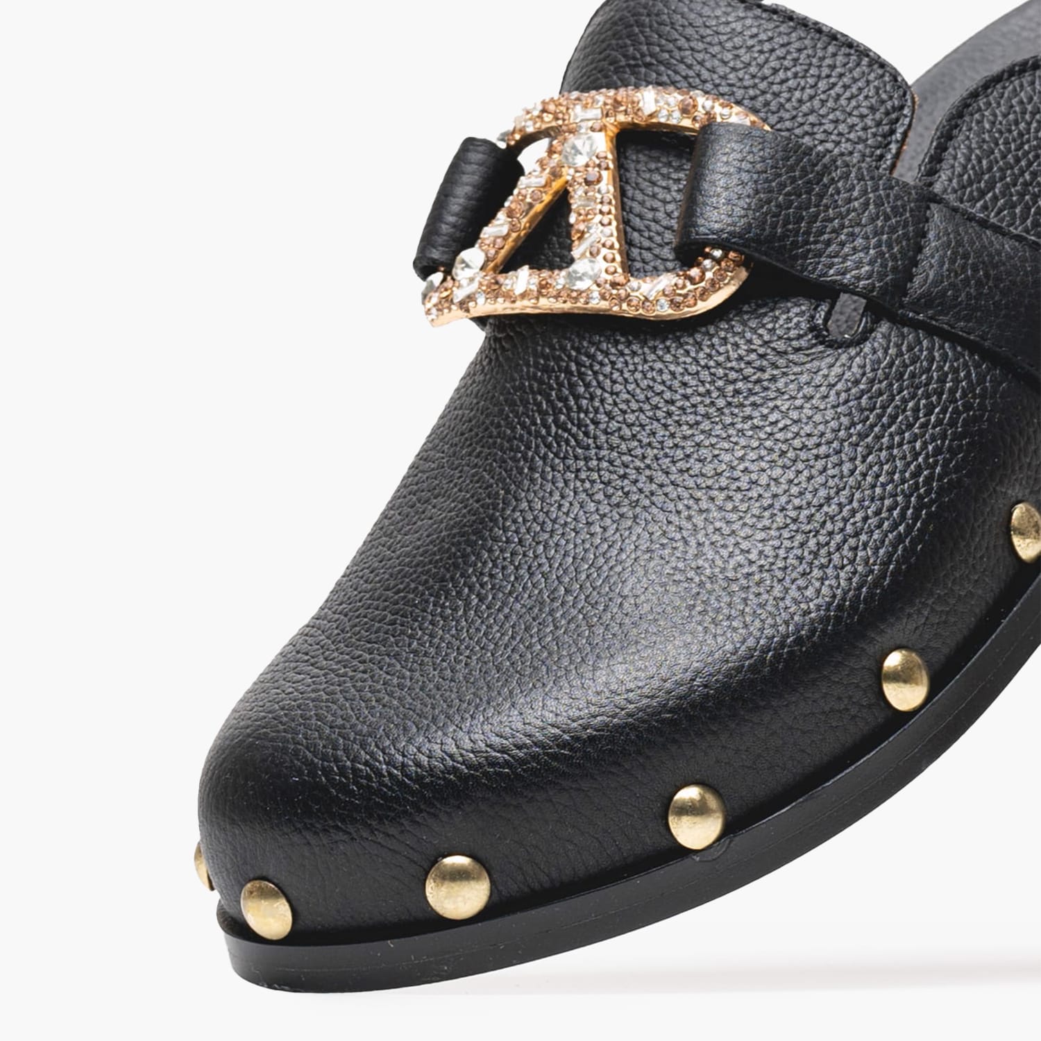 Γυναικεία Mules 5394 Μαύρο Δέρμα Alpe