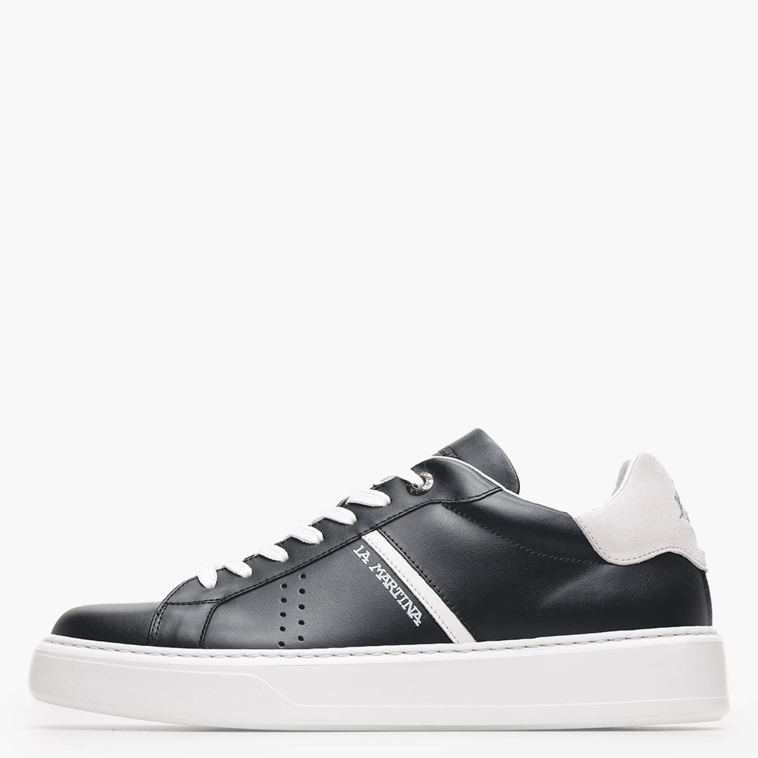 Men Casual Shoes 251003 Black Leather La Martina